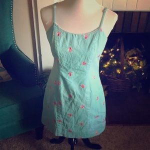 Lilly Pulitzer Pink Bee Turquoise Summer Dress